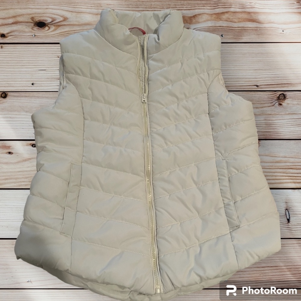 Women's Cream Quilted Vest
